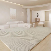 Tapis moderne géométrique douillet en fausse fourrure de cachemire pour salon, chambre à coucher, maison – Tapis de sol durable et doux pour la peau à poils bouclés