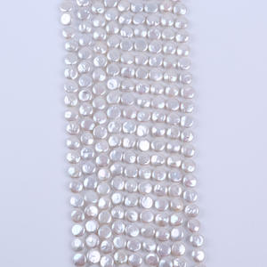 Cuentas Sueltas de Agua Dulce Naturales en Forma de Botón de 10-11 mm para Hacer Aretes y Collares - Product Image 2