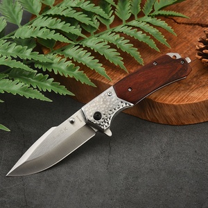 Couteau de poche BK Silver personnalisable de qualité OEM, manche en bois, lame pliante en acier inoxydable 3CR13 ultra-affûtée pour le camping et la randonnée - Product Image 3