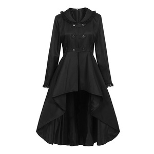Costume <span class=keywords><strong>de</strong></span> cosplay Plague Doctor Echo, <span class=keywords><strong>manteau</strong></span> trench vintage à ourlet irrégulier long, en polyester, unisexe, pour soirée cosplay - Product Image 2