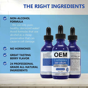 Gouttes de régime complexes de marque privée OEM Meilleur supplément liquide naturel pour la gestion du poids pour les femmes
