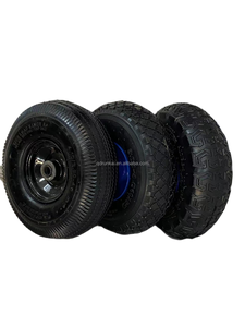 Carretilla Rueda 4 pulgadas Cubo de plástico Rueda neumática Carretilla para jardinería Paisajismo y construcción - Product Image 4