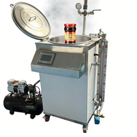 Autoclave à vapeur vertical pour aliments de 100 L |   Stérilisateur à pression portable avec capteurs de niveau d'eau élevé/bas pour sauces et conserves