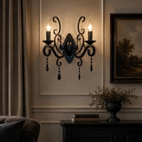 Lampes murales classiques en fer blanc de style américain pour mariage, restaurant, décoration intérieure suspendue, luxe