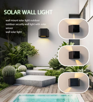 IP65 étanche 3 pièces LED panneau solaire applique murale réglable Angle de faisceau capteur de lumière contrôle pour cour de jardin extérieure