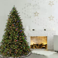 Sapin de Noël artificiel en PVC avec lumières LED, écologique, décoration extérieure, cadeau, Navidad, produits de Noël uniques