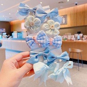 Lot de 20 élastiques à cheveux pour enfants, mignons nœuds et fleurs, accessoires pour cheveux de bébés et filles, vente en gros OEM - Product Image 4