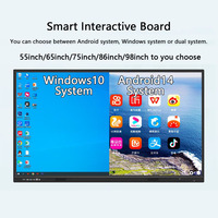 Écran LCD interactif intelligent de 55, 65, 75, 85, 86, 98, 100 pouces – Tableau blanc numérique interactif