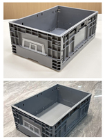 Caisse de rangement Euro pliable robuste et grande capacité, empilable, en plastique