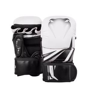Wholesale <strong>Custom</strong> logo PU Leather <strong>MMA</strong> Training <strong>Gloves</strong> <strong>MMA</strong> Sparring Half Finger <strong>Gloves</strong> - Product Image 3