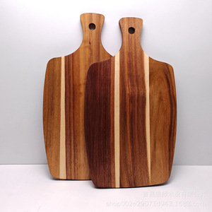 Tabla de cortar de madera de acacia rectangular con asa para cocina doméstica - Product Image 2