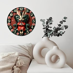 Round Wooden <b>Wall</b> <b>Clock</b> 25x25cm <b>Silent</b> Quartz <b>Clock</b> For Bedroom Living Room Home Decor - Product Image 4