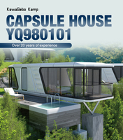 Kawagebo Kamp 11,5m Extérieur Préfabriqué Moderne Commercial Luxueux Maison Capsule Spatiale Meublée 2 Chambres avec Cuisine