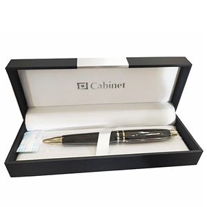 Personalized Exquisite Logo Engraved Luxury Branded New High End Promotional Black Pen Set Case Gift Box