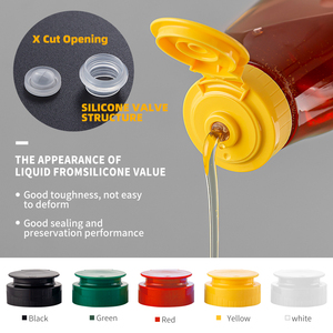 Bouteilles de miel en <span class=keywords><strong>plastique</strong></span> transparent de qualité alimentaire de 200 ml, 250 ml, 350 ml, 550 ml, 700 ml, vides, avec bouchon à clapet jaune - Product Image 4