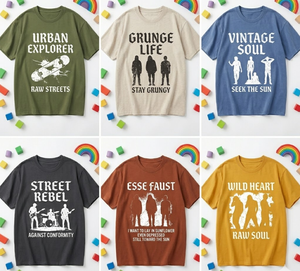 Camiseta de Algodón 100% de Alta Calidad, Estilo Holgado con Estampado de Dibujos Animados, Tallas Variadas, Venta al Por Mayor, 300gsm, Peso Pesado - Product Image 2