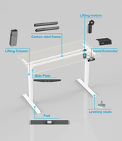 Table de bureau électrique en bois au design moderne avec hauteur réglable Caractéristiques ergonomiques pour une utilisation confortable de l'ordinateur portable