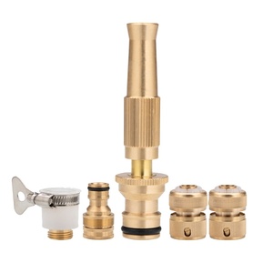 Pistolet d'arrosage jaune en laiton de haute qualité, neuf, pour nettoyage, construction, agriculture, et arrosage - Product Image 1