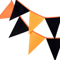 Drapeau triangulaire personnalisé Aozhan en polyester pour l'extérieur, imprimé numériquement par sublimation, en feutre de lin, pour les camps