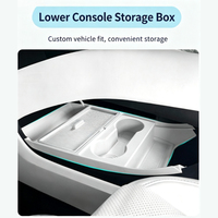 Organisateur de console centrale inférieure en TPE avec couvercle pour XPENG MONA L03 2026 – Boîte de rangement intérieure pour voiture, accessoires de modification EV