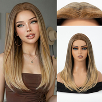 Venta al por mayor DEPONE Peluca de monofilamento con encaje invisible precortado, pelucas frontales de fibra capilar Futura-Hair para mujer