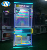 Machine à griffes à monnayeur, prix d'usine, transparente, pour peluches et jouets, avec accepteur de billets et lecteur de cartes