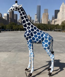 Đầy màu sắc nghệ thuật con hươu cao cổ bức tượng nhựa handmade điêu khắc cuộc sống Kích thước trong nhà ngoài trời sử dụng tùy chỉnh sơn Vườn cỏ nghệ thuật trang trí nội thất - Product Image 6