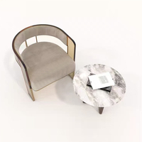 Chaise de salle à manger moderne en acrylique, design stable en velours, pour hôtel, salon, bureau à domicile, salle de bain, avec dossier