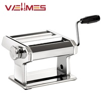 Machine à pâtes manuelle WELLMES pour la maison, en acier inoxydable, avec manivelle, presse à pâte, rouleau pour la fabrication de nouilles fraîches
