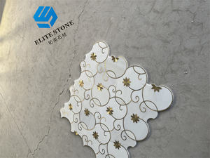 Mosaïque hexagonale mixte pour salle de bain, mosaïque de marbre <span class=keywords><strong>blanc</strong></span> bon marché pour intérieur <span class=keywords><strong>et</strong></span> <span class=keywords><strong>noir</strong></span> - Product Image 2