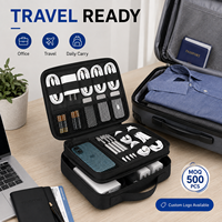 Étui Organisateur Électronique Personnalisé d'Usine 2016 Grande Capacité Sac de Rangement de Câbles de Voyage pour Téléphones Tablettes Chargeurs OEM ODM