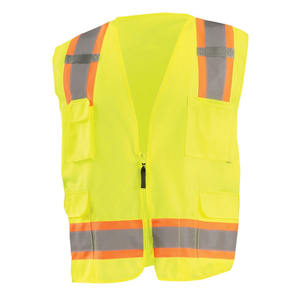 Chaleco de seguridad reflectante 100% poliéster para construcción, chaleco reflectante para correr por la noche al aire libre - Product Image 2