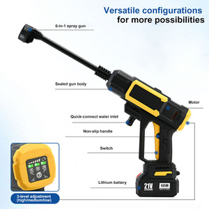 Torche à eau industrielle sans fil Santwell avec moteur sans balais, pression élevée de 250 PSI et buse 6-en-1 - Product Image 4