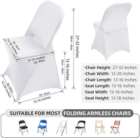 Housse de chaise en polyester et spandex pour banquets d'hôtel, événements commerciaux, noir et blanc, ajustement universel, tissu tricoté extensible et élastique, décoration