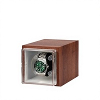 Eonluxe Remontoir de montre mécanique fait main, usage domestique, démagnétiseur, boîte de rangement rotative automatique compacte en plastique, 1 emplacement, NOUVEAU