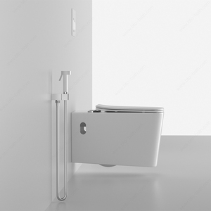 Salle de bains en céramique vaso sanitario toilette suspendue au mur réservoir d'eau caché suspendu au mur <span class=keywords><strong>wc</strong></span> p-trap cuvette de toilette citerne dissimulée sans réservoir - Product Image 5