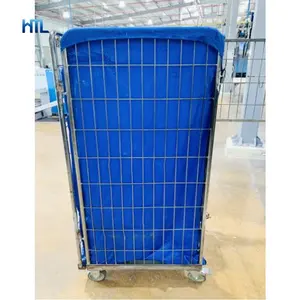 HML可折叠4面储物运输金属钢洗衣车