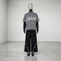 T-shirt vintage personnalisé en deux parties avec strass, 100% coton biologique, impression sérigraphique, t-shirt ample style streetwear