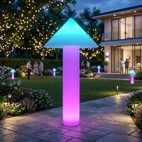 Lampe de sol en forme de champignon contemporaine et lumineuse pour la décoration du jardin et de la pelouse avec lumière blanc chaud