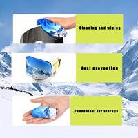Étui de protection anti-poussière et anti-rayures pour lunettes de sport, housse portable en microfibre pour lunettes de ski et lunettes de vue