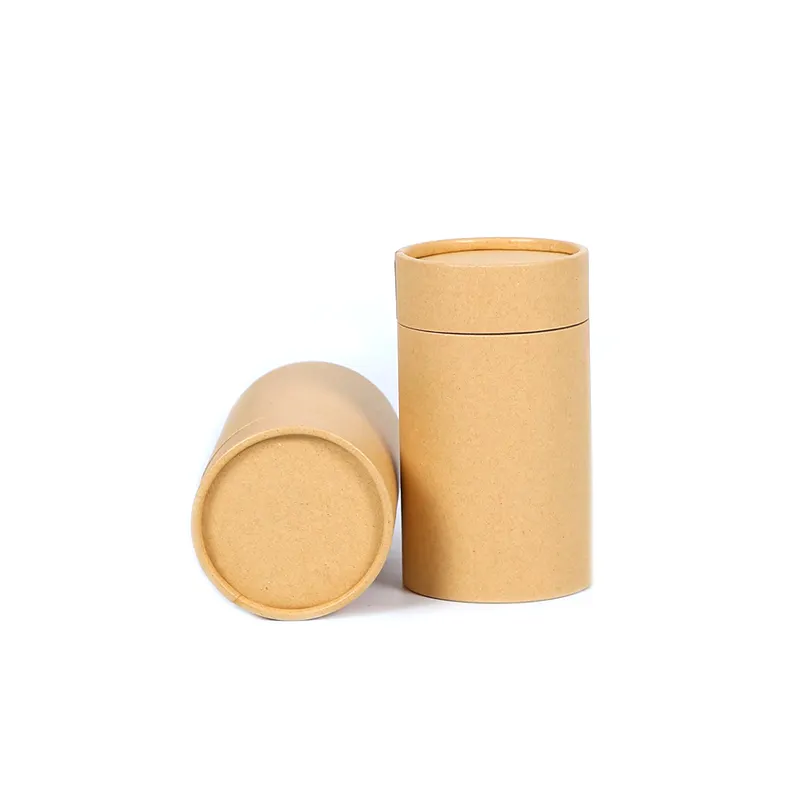 Round Kraft Paper Tube Packaging Wholesale for Tea Biodegradable Cardboard Paper Tube