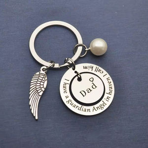 Llavero Conmemorativo para Mamá, Regalo por la Pérdida de Mamá, Tengo un Ángel Guardián en el Cielo, Llamo a Ella Mamá, Llaveros de Recuerdo y Condolencias - Product Image 5