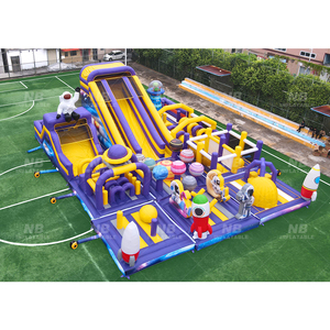 Customized Inflatable Large Outdoor Playground Park Castle for Kids Amusement Playgrounds <b>Trampoline</b> Park Inflatable Tra - Product Image 1