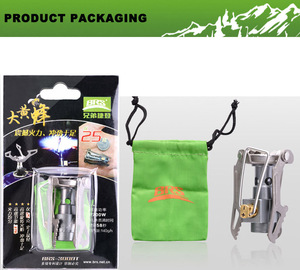 BRS Extérieure Cuisinière À Gaz Camping Brûleur À Gaz Portable Mini Titane Poêle Survie Four Poche Pique-Nique Cuisinière À Gaz brs-3000t - Product Image 6