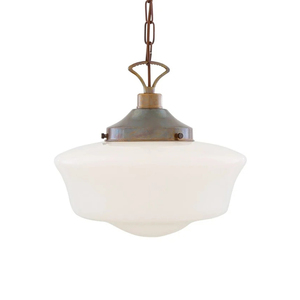Paralume a sospensione in vetro bianco latte soffiato a mano <span class=keywords><strong>per</strong></span> lampada a sospensione scolastica paralume scolastico in vetro bianco opale antico - Product Image 5