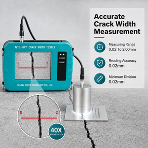 Jauge de mesure des fissures portable pour l'évaluation des maisons dangereuses et les tests de sécurité structurelle avec sonde de vision nocturne - Product Image 6