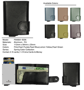 CardHoda Genuine Leather Slim <b>Wallet</b> With RFID Protection Fold Closure Short <b>Card</b> <b>Holder</b> Unisex Minimalist Design - Product Image 3