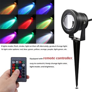 Projecteur <span class=keywords><strong>LED</strong></span> imperméable conforme à la norme IP65, éclairage à large faisceau, lumière blanche, blanche chaude, rouge, vert, bleu, rvb, <span class=keywords><strong>extérieur</strong></span>, 10W, 12V, 85-265V, 2 pièces - Product Image 2