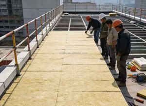 <span class=keywords><strong>Isolation</strong></span> en <span class=keywords><strong>laine</strong></span> de <span class=keywords><strong>roche</strong></span> structurelle HEJ pour toits plats, épaisseur 75-180 mm, résistante au feu et aux moisissures, écologique (Energy Star) - Product Image 4