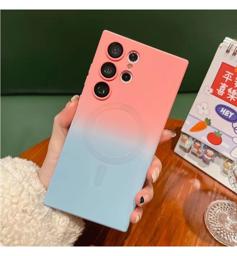 ไล่ระดับสีชมพูและสีฟ้า